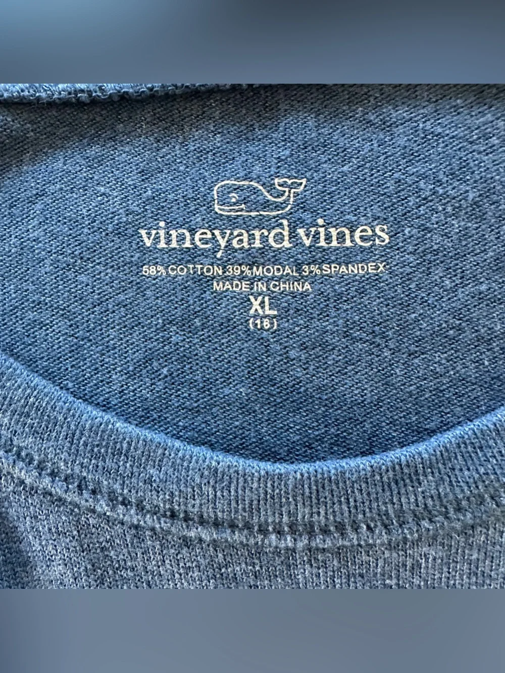 ✨ Vineyard Vines Youth Girls Heather Blue Raglan Tee ✨ XL